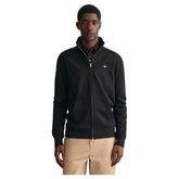 GANT Men's REG SHIELD FULL ZIP SWEAT, Black, XS